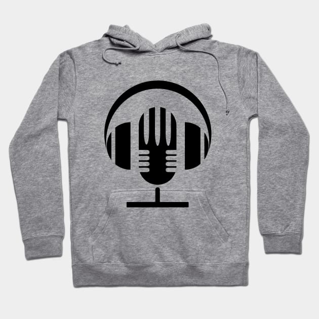 Microphone with headphones Hoodie by beangrphx